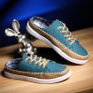 Men's Shoes Canvas / Fabric Outdoor / Casual Fashion Sneakers Outdoor / Casual Flat Heel Blue / Green / Royal Blue  