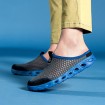 Men's Shoes Casual Tulle Clogs & Mules Black/Blue/Gray  