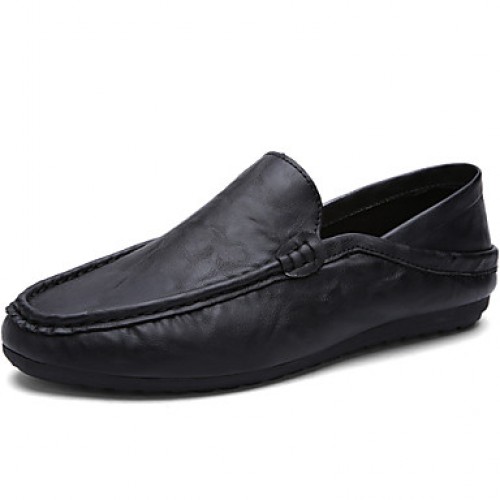 Men's Shoes Office / Casual Style Leather Boat Shoes Men Fashion Driving Shoes Black / Blue / White  