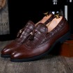 Casual Leather Loafers Black/Brown/Burgundy  