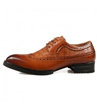 Men's Shoes Office & Career / Party & Evening / Casual Leather Oxfords Black / Brown  