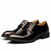 Men's Shoes   2016 New Style Hot Sale Party/Office/Casual Black/Burgundy Patent Leather Oxfords  