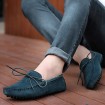 Men's Shoes Leather Casual Boat Shoes Casual Flat Heel Black / Brown / Green / Gray / Navy / Khaki  