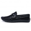 Men's Boat Shoes Casual/Drive/Party & Evening Fashion Leather Slip-on Woven Shoes Black/Bule/Burgundy 39-44  