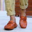 Men's Shoes Leather Wedding / Office & Career / Party & Evening Boat Shoes Wedding / Office & Career / Party & Evening Flat    