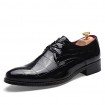 Men's Shoes Patent Leather Casual Oxfords Casual Low Heel Lace-up Black / Blue / Red  