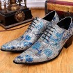 Men's Shoes   Limited Edition Pure Handmade Wedding/Party & Evening Leather Oxfords Silver  