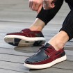 Men's Shoes Outdoor / Casual Nappa Leather / Leatherette Boat Shoes Black / Red / Burgundy  