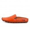 Men's Shoes Outdoor/Casual Leather Clogs & Mules Black/White/Orange  