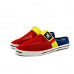 Men's Shoes Casual Fabric Clogs & Mules Black/Yellow/Red  