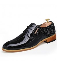 Men's Shoes Office & Career/Party & Evening/Casual Fashion Woven Patent Leather Oxfords Shoes Black/Red 38-43  