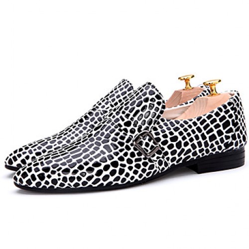 Leopard Banquets/Weddings/Parties/Nightclubs Trend Casual Leather Shoes White/Orange/Green/Bule  