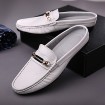 Men's Shoes Wedding/Office & Career/Party & Evening/Athletic/Dress/Casual Nappa Leather Loafers Blue/Brown/White  