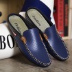 Men's Shoes Leather Casual Clogs & Mules Casual Stitching Lace Blue / White  