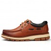 Men's Shoes Outdoor / Athletic / Casual Leather Boat Shoes Black / Brown  