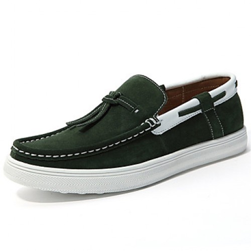 Men's Shoes Outdoor / Casual Suede Boat Shoes Blue / Green / Gray  