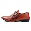 Men's Shoes Leatherette Dress / Party & Evening Oxfords Dress / Party & Evening Flat Heel Black / Brown / White  