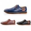 Men's Shoes Outdoor / Office & Career / Athletic / Casual Leather Oxfords Black / Blue / Brown  