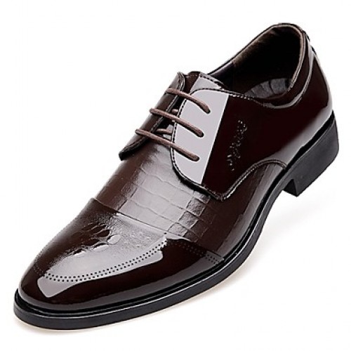 Men's Shoes   2016 New Style Hot Sale Office & Career / Casual Patent Leather Oxfords Black / Brown  