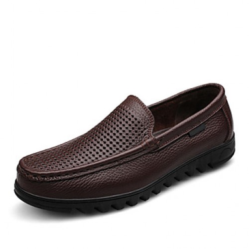 Leather Casual Loafers Casual Slip-on Black / Brown  