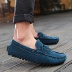 Men's Shoes Casual Suede Boat Shoes Black/Blue  