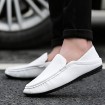 Men's Shoes Office / Casual Style Leather Boat Shoes Men Fashion Driving Shoes Black / Blue / White  