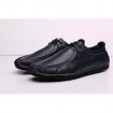 Men's Shoes Casual Leather Oxfords Black/Blue/Brown  