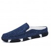 Men's Shoes Casual Linen Clogs & Mules Black/Blue  