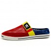 Men's Shoes Casual Fabric Clogs & Mules Black/Yellow/Red  